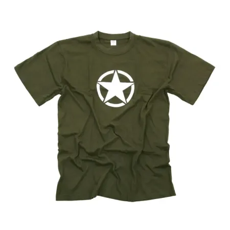 Army Surplus Fostex White Star T-shirt Green Size XL (133380-GRN-XL)