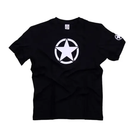 Army Surplus Fostex White Star T-shirt Black Size 2XL (133380-BLK-2XL)