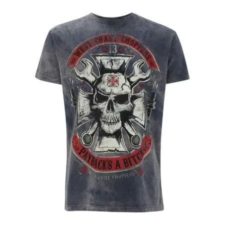 West Coast Choppers Mechanic T-shirt Vintage Blue Size 2XL (WCCTS132596BL2XL)