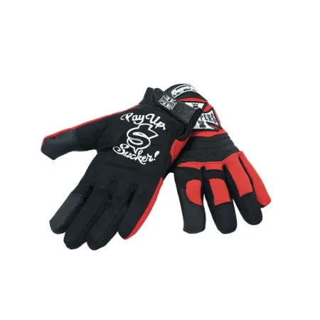 West Coast Choppers Riding Gloves Black/Red Size Medium (WCCHS003RDM)