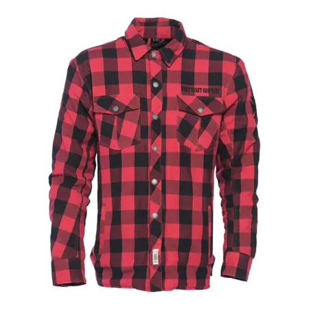 West Coast Choppers Dominator Riding Flannel Shirt Red/Black (CE Approved) Size Large (WCCWS129RDL)