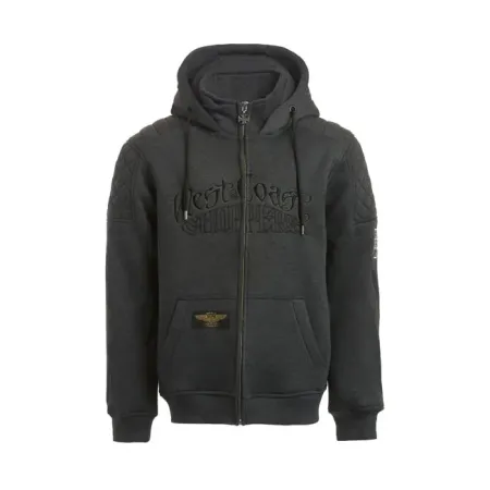 West Coast Choppers Por Vida Zip Hoodie Grey Size Large (WCCHD192GRL)