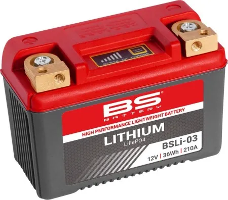 BS Battery BSLi-03 Lithium Battery 210 CCA For 1973-1977 XLCH 1000 Sportster Models (360103)