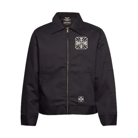 West Coast Choppers OG Lined Work Jacket Black Size Large (WCCJS037ZWL)
