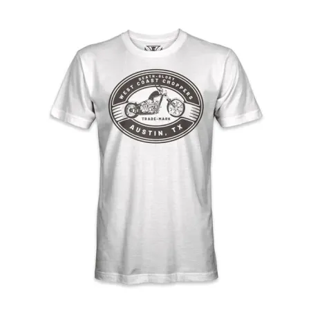 West Coast Choppers Death Glory Trade-mark T-shirt White Size 2XL (WCCTS132762WT2XL)