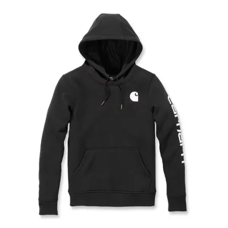 Carhartt Logo Sleeve Women Hoodie Black Size Medium (102791-001MREG)