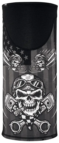 Zan Headgear Motley Tube Windproof Biker Skull (TW712)