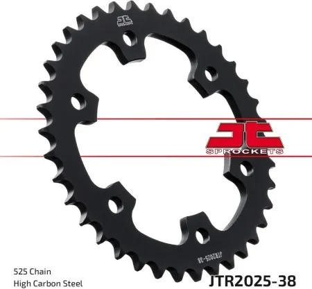 JT Sprockets Sprocket Rear 38T 525 (JTR2025.38)